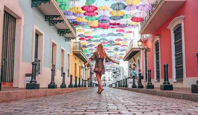 walk throught the colourfull street